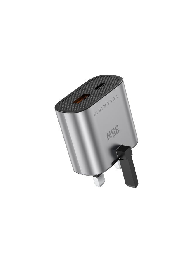 Cellairis 35W Foldable Wall Charger with Type-C PD and USB-A QC 3.0, Compact Dual-Port Design - Image 1